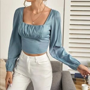 Corset style long sleeve